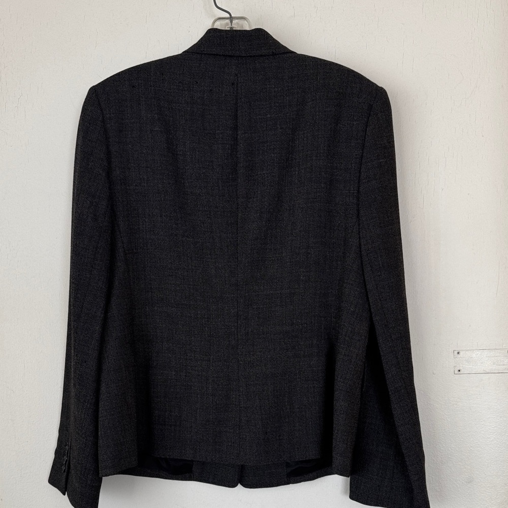LOFT Charcoal 100 % Wool Blazer Jacket for Women - Picture 6 of 10